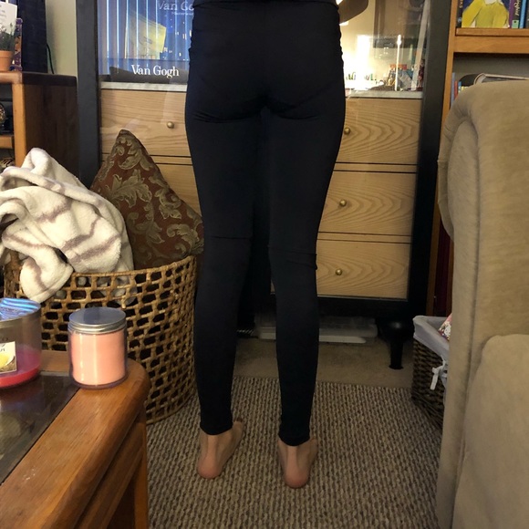 Black Ripped Leggings - Picture 3 of 5
